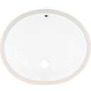 15.4 inch x 13.2inch Oval Porcelain Ceramic Undermount Bathroom Vanity Vessel Sink, White