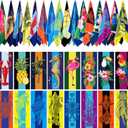Redbaker 16 Packs 72 x 36 Inches Oversized Hawaiian Beach Towel Bulk Extra Large Pool Towels Set Microfiber Quick Dry Swim Towel Blanket for Women Men Adult Bath Travel(Bright Colors)