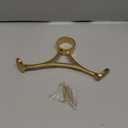 Bar FootRail - Complete Undercounter Mount Hardware - Brass Polished 2 Inch Combination Bracket, Brass Polished 