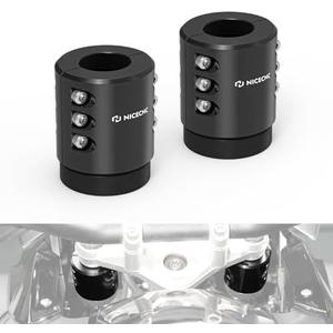 NICECNC Front Fork Shock Absorber Reinforcement Protection Compatible with BMW R 1200 GS Adventure LC 2014-2018, R 1200 GS LC 2013-2018, R 1250 GS/Adventure 2019-2022, Black