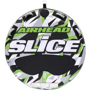 Airhead Slice Towable 2-4 Rider Models, Tube for Boating and Water Sports, Heavy Duty Full Nylon Cover with Zipper, EVA Foam Pads, and Patented Speed Safety Valve for Easy Inflating & Deflating
