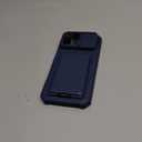 SSLOTSCASE for iPhone 17 Pro Max Case with 2X Screen Protector, Kickstand & Credit Card Holder & Sliding Lens Cover & Camera Stand & Wallet, Silicone Edge Protective Cover for iPhone 17 Pro Max, Blue