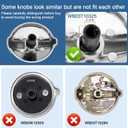 Fetechmate WB03T10325 Heavy Metal Knobs Compatible with G.E Cooktop Burner Stove Control Knobs Replace 2691864 AP5690210 PS3510510 EAP3510510 (5 Pack)