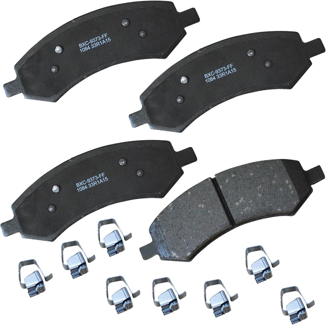 Bendix Premium SBC1084 Ceramic Front Brake Pads for Select Models Chrysler Aspen, Dodge Dakota, Durango, Ram 1500, Mitsubishi Raider, 1500 Classic, Dakota