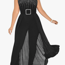 chicyes Womens One Piece Elegant Overlay Jumpsuit Dressy Sexy Bodycon Formal Sleeveless Rhinestone Romper Party Outfits XXXL