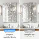 USHOWER 2-Pack Frameless Bathroom Mirror 20X30 Inch, Rectangle Wall Vanity Mirror for Over Sink, Bathroom, Bedroom, Entryway, Polished Edge, Tempered Glass