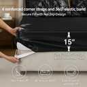 BEDELITE Satin Comforter Set King Size, 7 Pieces Pintuck Bed in A Bag with Comforter, Flat Sheet, Fitted Sheet, Pillowcases, Shams, Soft Cozy Similar to Silk Bed Set for All Seasons (Black)