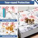 Gdmhy Couch Covers for Sectional L Shaped Sofa Cover with 2 Seat Cushion Cover-Print L-Shape Sofa Slipcovers,Washable 2 Seat l Shaped Couch Cover,Elastic Furniture Protector for Pets,Kid,Living Room (Spot Pattern+white)