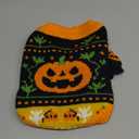 ANIAC Halloween Small Dog Sweater Pumpkin Cat Turtleneck Knitwear Warm Pet Halloween Costume Pumpkin cat Outfit Holiday Puppy Dog Clothes for Girl Boys (Black+Orange, Small)