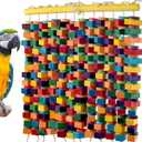 23 Inch Extra Large Bird Toy, Colorful Natural Chew Wood Blocks Hanging Parrot Tearing Toys, Birds Cage Accessories for Macaws, Amazon Parrots, African Grey, Cockatoos