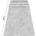 Glitter Carpet Runner 2.6FT x 15FT (200 GSM Thick) + Adhesive Tape - Durable Non-Woven Sparkle Rug, Hollywood Event Carpet, Graduation & Indoor/Outdoor Party Decor (Glitter Silver, 2.6FT X 30FT)
