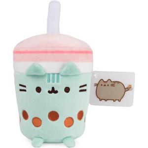 GUND Pusheen Boba Tea Cup Plush Cat Stuffed Animal for Ages 8 and Up, Green/Pink, 6