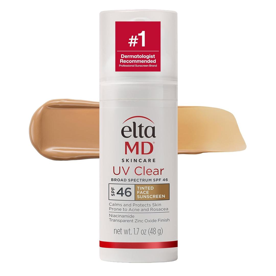 EltaMD UV Clear Face Sunscreen, Oil Free Sunscreen for Sensitive Skin with Zinc Oxide, Dermatologist Recommended (03 - Tinted (1.7 oz))