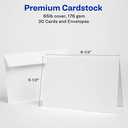 Avery Printable Greeting Cards, Half-Fold, 5.5" x 8.5", Textured White, 30 Blank Cards with Envelopes (3378)