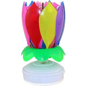 2 x 14 Rotating Lotus Birthday Candles with Music for Parties: Celebrate in Style (Color)