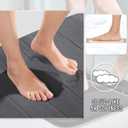 Yimobra Large Bath Mat 36"x24", Super Soft Quick Dry Memory Foam Bathroom Rug, Water Absorbent, Non Slip Backing Machine Washable for Tub Shower, Thick Comfort Support, Dark Gray