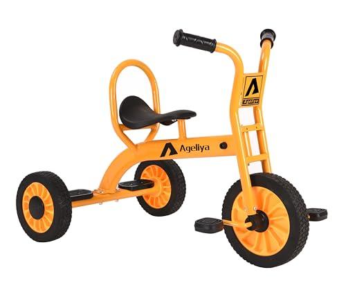 Ageliya Preschool Tricycles for 3-5 Year Olds, Metal Steel, Rubber Wheels