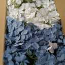 Mason Jars Flower Centerpieces, 10 Set Blue White Hydrangea Mason Jars Table Centerpieces Decor Glass Flowers Jars for Home Party Wedding Bridal Shower Graduation Boho Decorative