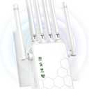 2025 New WiFi Extender Signal Booster, New Faster WiFi Extender Booster with 6 Antennas, 2 Ethernet Port,Coverage up to 11000 sq.ft, Long Range WiFi Repeater Wireless Router Amplifier,1-Tap Easy Setup