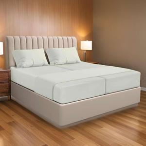 Ready To Rest 100% Egyptian Cotton Split California King Sheets Sets for Adjustable Bed 5 Piece, Fits Mattress Upto 16" Deep, Ultra Soft, Cooling Bed Sheets, Ivory Solid