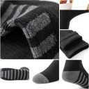 JOYNE 8 Pairs Mens Crew Work Cushion Socks Long Athletic Running Socks Workout Breathable Socks (Black)