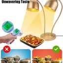 Food Heat Lamp, Heating Lamp with Flexible Arm, 250W Bulb x 3-5000 Hours Rated, Commercial Food Warmers for Buffet, Parties, Fast Food, (Brass)