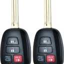 Key Fob Keyless Entry Fits for Toyota RAV4 Highlander Sequoia 2013 2014 2015 2016 2017 2018 Remote Control Key Replacement 4 Button GQ4-52T 89070-0R100 H-Chip (Set of 2)