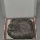 Flufymooz 100% Real Human Hair Toppers for Women, 10 Inch Clip in Human Hair Topper for Thinning Hair, 3603D Cover Clip in Bangs Natural Hairpiece With 4.5'' x 3'' Silk Base-Light Grey