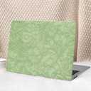 Seorsok Compatible with MacBook Air 13 Inch Case 2022 2021 2020-2018 Release A1932 A2179 M1 A2337,Elegant Leaves Flowers Leather Plastic Hard Shell Case with Keyboard Cover,Green Blooming Floral