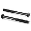 M8 x 90mm 20Pcs Flat Head Hex Socket Cap Screws Bolts, 304 Stainless Steel 18-8, Partially Threaded, Black Oxide by SG TZH (with Hex Spanner)