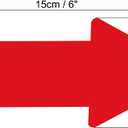 PATIKIL 6" x 3" Directional Arrow Sticker, 200 Pcs Vinyl Removable Self Adhesive Waterproof Floor Decal Wall Marking Sign for Road Instructions, Red