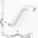 5" Width x 2.6 Ft Flexible Duct, PE Material, Mini Split Line Set Cover Part, Air Conditioner Accessories for Mini Split Air Conditioners and Central AC, White