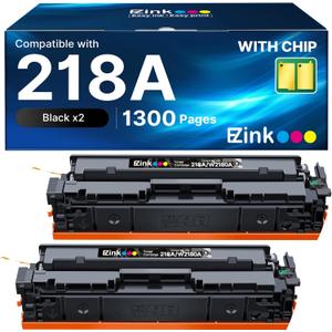 E-Z Ink 218A with Chip Compatible for HP 218A Toner Cartridges 4 Pack 218X Toner for HP Color LaserJet pro MFP 3301fdw Toner 3301cdw 3201dw 3301sdw Printer Ink Set W2180A W2180X (BCMY)