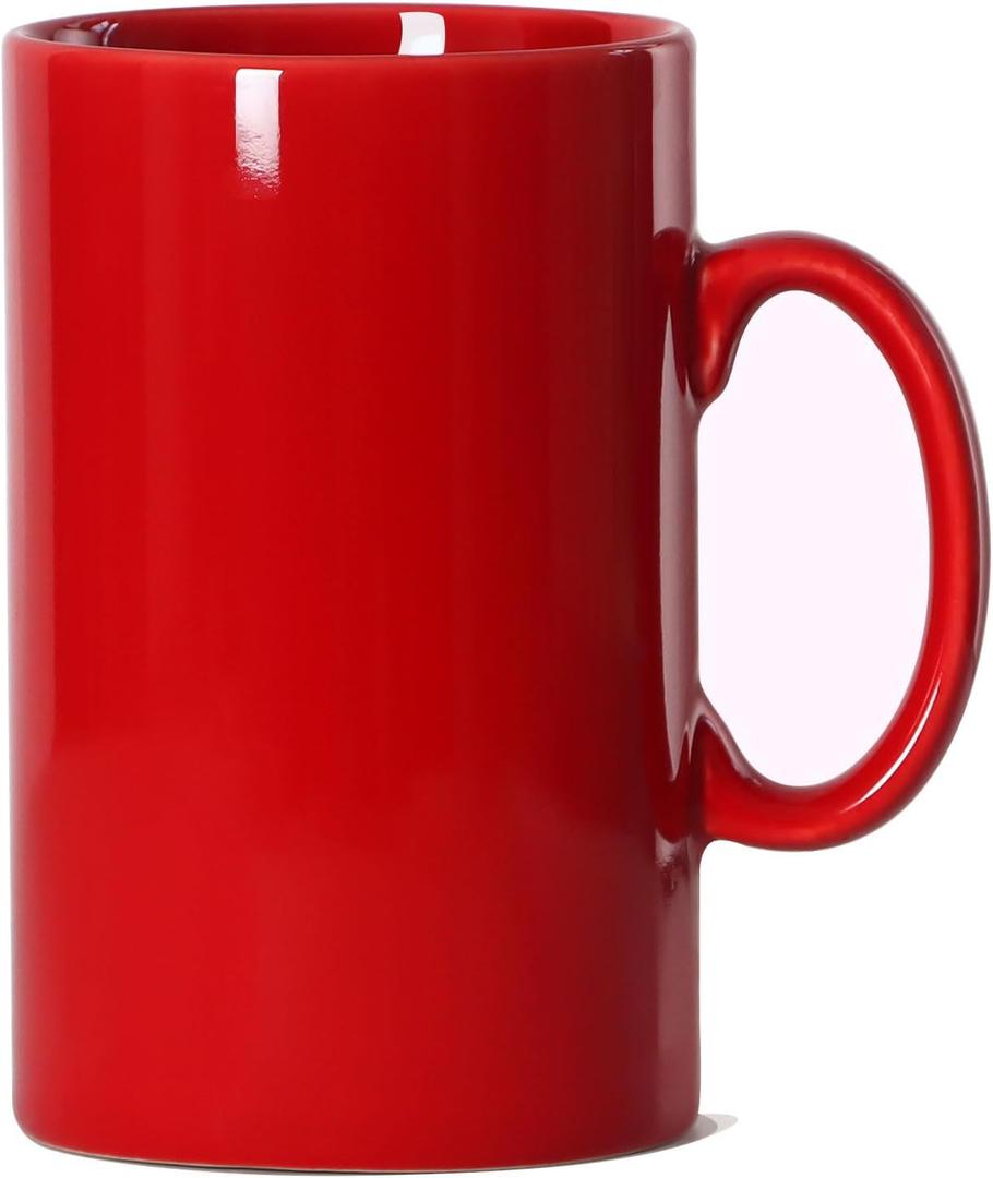 28 OZ Extra Large Ceramic Coffee Mug, M018 Classic Porcelain Boss Super Big Tea Cup with Handle for Office and Home, Red