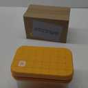 Brigii Ice Cube Tray with Lid&Bin, Ice Cube Mold with 56 Cubes, Stackable Ice Trays for Freezer with Easy-Release Silicone Bottom, for Drinks, Coffee, cocktail (Orange)