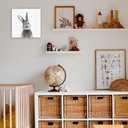 2 x daktenn Bunny Wall Art Lovely Rabbit Posters for Baby Room Easter Artwork Nursery Wall Decor Easter Wall Art Rabbit Pictures Wall Decor Bunny Pictures for Bathroom Bedroom 14x14 Inches