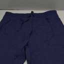 Hanes Women's Pocket Drawstring Cotton 7in Inseam Shorts Coat, Navy, Large
