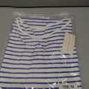 LilyCoco 3/4 Length Sleeve Womens Tops Boat Neck Striped Shirt Long Cotton Tshirts Blue Medium (Blue, M)