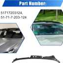 FZJDSD Windshield Wiper Cowl Cover Panel 51717203124 Compatible with BMW 5 Series 528i 2011-2016, 535d 2014-2016, 535i 2011-2016, 550i 2011-2016, M5 2013-2016 Window Cover Panel Cowl Cover