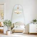 Full Length Mirror with Stand, 68"26" Teardrop Shape Floor Mirror, Large Stand Up Mirror, Standing Mirrors Full Length, Against Wall or Wall-Mounted Full Body Mirrors for Bedroom Living Room, Sliver