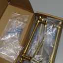 10 Pack 5 Inch Hole Centers, Brushed Gold Kitchen Cabinet Handles Gold Cabinet Pulls Gold Cabinet Hardware for Cabinets ZP2408 Drawer Dresser Cupboard Bedroom Closet Bathroom Vanity