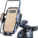 3-in-1 Phone Mount for Car [Most Stable and Flexible Suction Cup] Vent Dashboard Windshield Cell Phone Holder Car Fit for iPhone 15 14 13 12 Pro Max Samsung S23 S22 S21 All Phone, Gold