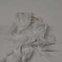 Short Bob Wavy Wig with Bangs for Women White Color Wigs for Women Loose Curly Shoulder Length Bob Curly Women's Charming Synthetic Fiber Wigs (White) (12 Inch (Pack of 1))