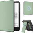 CoBak Wireless Charge Stand Case for 7" Kindle Paperwhite 12th Gen 2024 and Kindle Colorsoft with Hand Strap - Compatible with iPhone MagSafe, for Samsung/Anker Wireless Charging Pads, Auto Sleep Wake