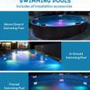 Vangue Solar Pool Lights, Solar Powered LED with IP68 Waterproof, 16 Colors, 7 Brightness Levels, and Timer for Swimming, Inground and Above Ground (Solar Pool Lights 2 Pcs)