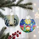 Christmas Ornament, Christmas Tree Decor, Christian Ornament, Nativity Scene, Religious Home Decor, Christian Gifts, Religious Gifts, Gift Exchange, Gift Idea - Pattern B