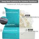 IPYNBAP Outdoor Cushions for Patio Furniture,Outdoor Seat Cushion Set 24 x 24 x 5.75 Inch,Waterproof & Fade Resistant Outdoor Chair Cushions,Deep Patio Chair Cushion with Removable Cover,Teal