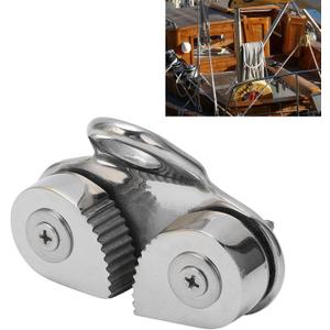Cam Cleat, Stainless Steel Cam Cleat Leading Ring 3 To 15mm Rope Rust Proof 16mm High Load Exquisite Workmanship Flared Entry for Boat