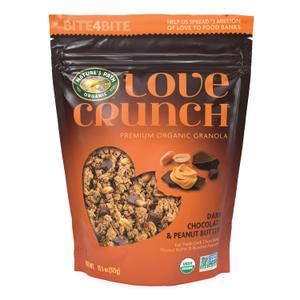Love Crunch Organic Dark Chocolate & Peanut Butter Granola, 11.5 oz (Pack of 6), Non-GMO, Fair Trade, by Nature's Path BB 9/21/26