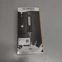 YUSWKO Black Handheld Milk Frother Wand for Coffee, Rechargeable Electric Whisk with 3 Heads 3 Speeds Drink Mixer Coffee Frother For Latte, Cappuccino, Hot Chocolate, Egg
